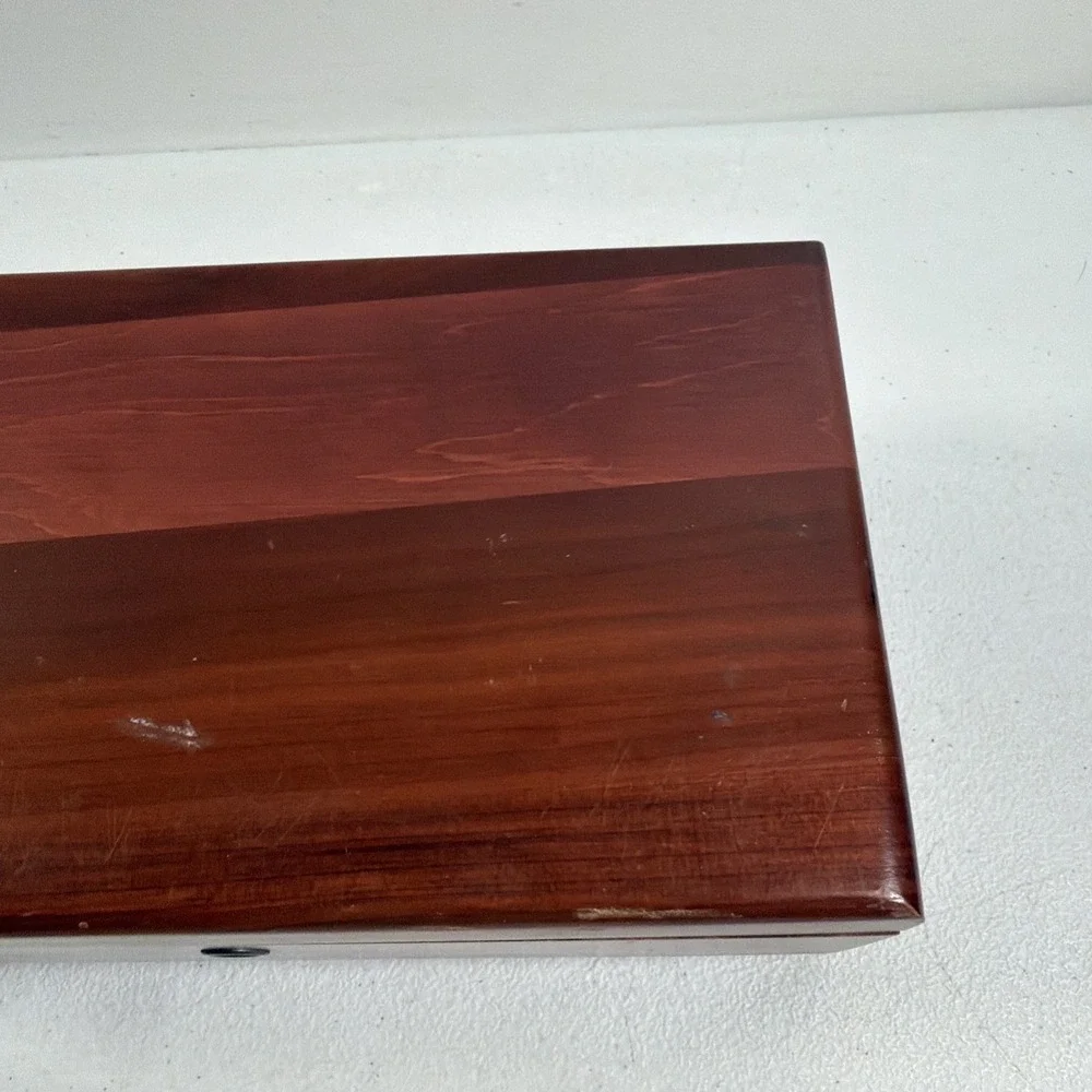 Vtg‎ Miniature Lane Cedar Chest Jewelry Trinket Box 9x5x3.5 NO Key North Dakota